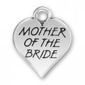 MOTHER of the BRIDE HEART Sterling Silver Charm - CLEARANCE