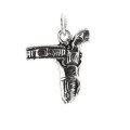 COWBOY PISTOL and HOLSTER Sterling Silver Charm