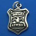 Police Department Badge Sterling Silver Charm