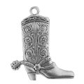 DECORATIVE BOOT with SPUR Sterling Silver Charm