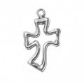 SIMPLE CURVE CROSS Sterling Silver Charm
