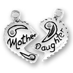 MOTHER & DAUGHTER HEART ~ share 2 pieces