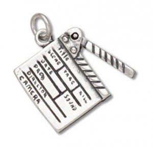 MOVIE CLAPBOARD Movable Sterling Silver Charm