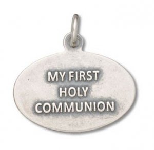 FIRST HOLY COMMUNION DISK Sterling Silver Charm