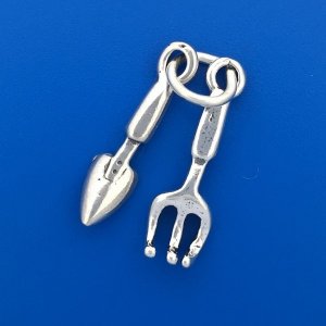 GARDENING TOOL SET Sterling Silver Charm - CLEARANCE