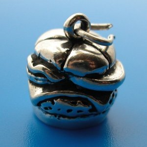 CHEESEBURGER Sterling Silver Charm