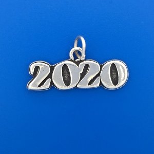 Horizontal 2020 Sterling Silver Charm