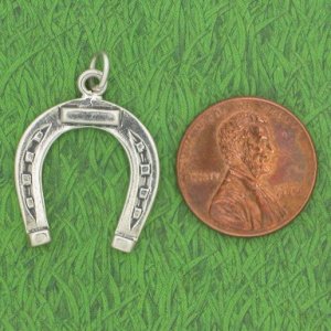 LARGE HORSESHOE Sterling Silver Charm