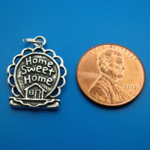 Home Sweet Home Sterling Silver Charm - Style 2