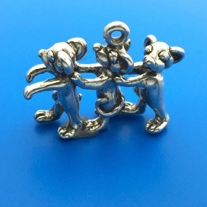 THREE BLIND MICE Sterling Silver Charm