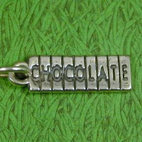 CHOCOLATE BAR Sterling Silver Charm - CLEARANCE