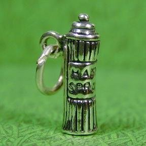 Hairspray Can Sterling Silver Charm - CLEARANCE