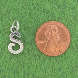 LETTER S Sterling Silver Charm - CLEARANCE