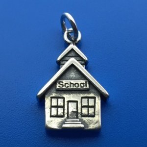 SCHOOL HOUSE Sterling Silver Charm