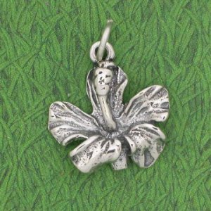 HIBISCUS Sterling Silver Charm