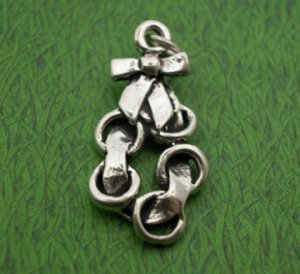 5 GOLDEN RINGS LARGE Sterling Silver Charm