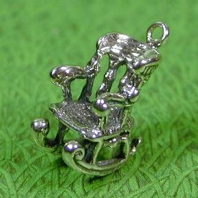 OLD FASHION ROCKING CHAIR Sterling Silver Charm