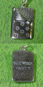 SLUMBER PARTY SLEEPING BAG Sterling Silver Charm - CLEARANCE