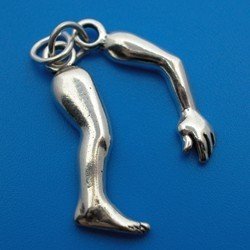 Arm and Leg Milagro Sterling Silver Charm