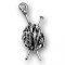 BALL of YARN with KNITTING NEEDLES Sterling Silver Charm - CLEARANCE