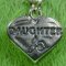 DAUGHTER HEART Sterling Silver Charm - CLEARANCE