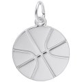 Basketball Sterling Silver Charm