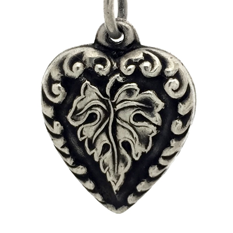Details about    STERLING SILVER PUFFY HEART CHARM Double heart 