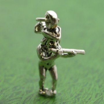 Drummer Drumming 12 Days of Christmas 3d 925 Solid Sterling Silber Charm