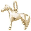 Horse Charms in Silver and Gold