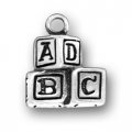 ABC BABY BLOCKS Sterling Silver Charm - CLEARANCE