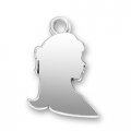 YOUNG GIRL PROFILE Sterling Silver Charm - CLEARANCE