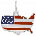 UNITED STATES FLAG MAP - Rembrandt Charms