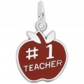 NUMBER ONE TEACHER APPLE - Rembrandt Charms