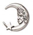 FACE  on the MOON Sterling Silver Charm