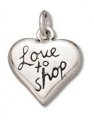 LOVE to SHOP HEART Sterling Silver Charm