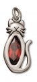 CAT with CRYSTAL Sterling Silver Charm