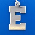 LETTER E - Box Style Sterling Silver Charm