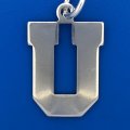LETTER U - Box Style Sterling Silver Charm