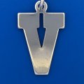 LETTER V - Box Style Sterling Silver Charm