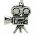OLD TIME MOVIE CAMERA Sterling Silver Charm