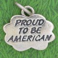 PROUD to be AMERICAN Sterling Silver Charm - DISCONTINUED