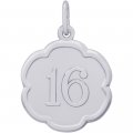NUMBER 16 SCALLOPED DISC - Rembrandt Charms