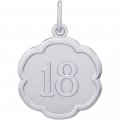 NUMBER EIGHTEEN SCALLOPED DISC - Rembrandt Charms
