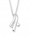 CROSS OVER CHANNEL with CZ Sterling Silver Pendant & Necklace