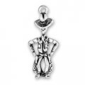 COWBOY - READY to DRAW Sterling Silver Charm - CLEARANCE