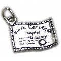 BABY BIRTH CERTIFICATE Sterling Silver Charm