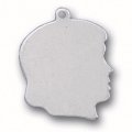 LARGE GIRL SILHOUETTE Sterling Silver Charm