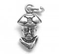 PIRATE with EYE PATCH Sterling Silver Charm