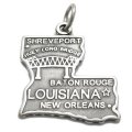 Louisiana Sterling Silver Charm