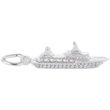 Small Cruise Ship Sterling Silver Charm